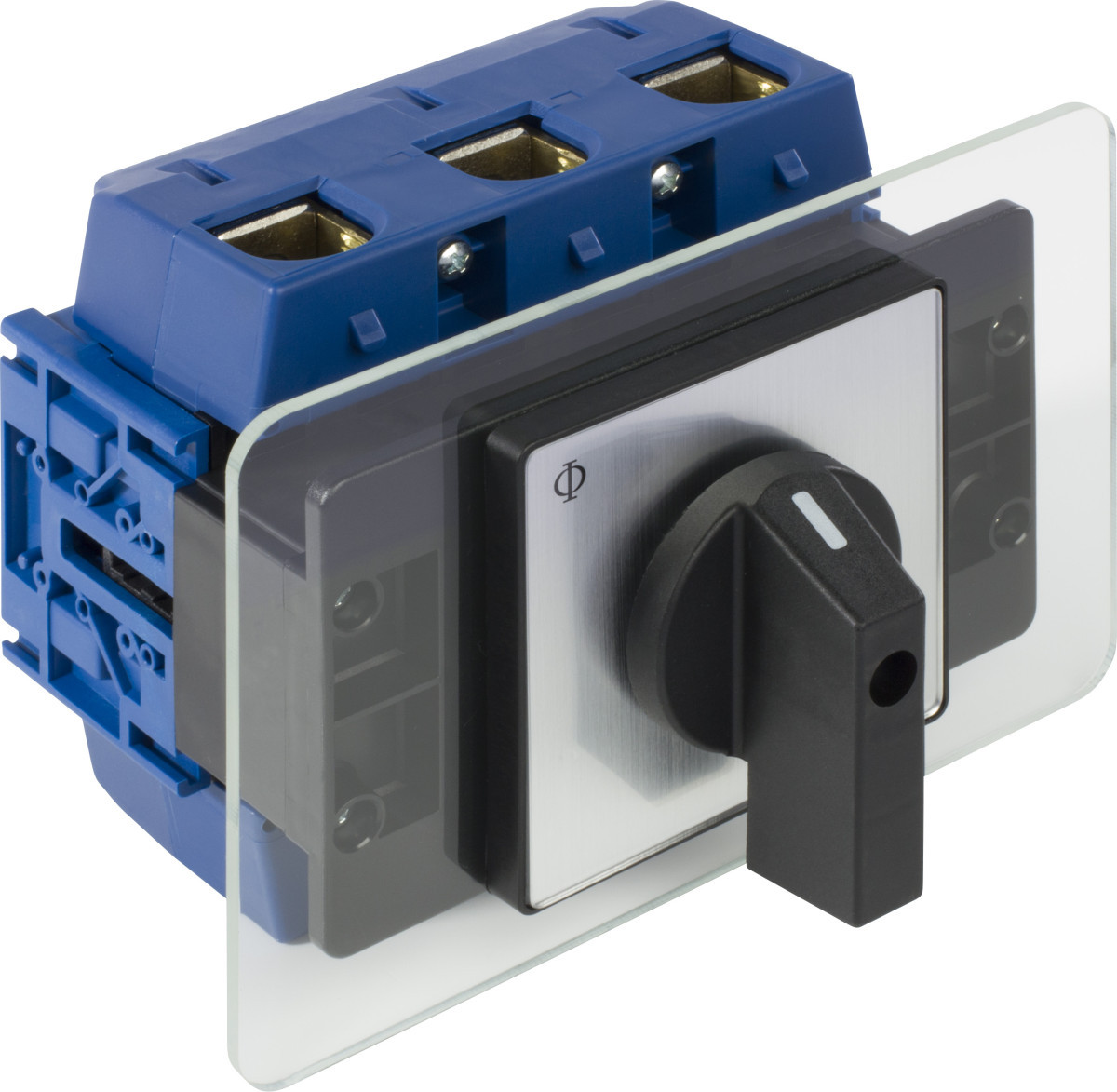 Kraus & Naimer Hauptschalter Werkschak.R 250a 3pol 90° 0-1 bodemmon. 4-gats ip40.
