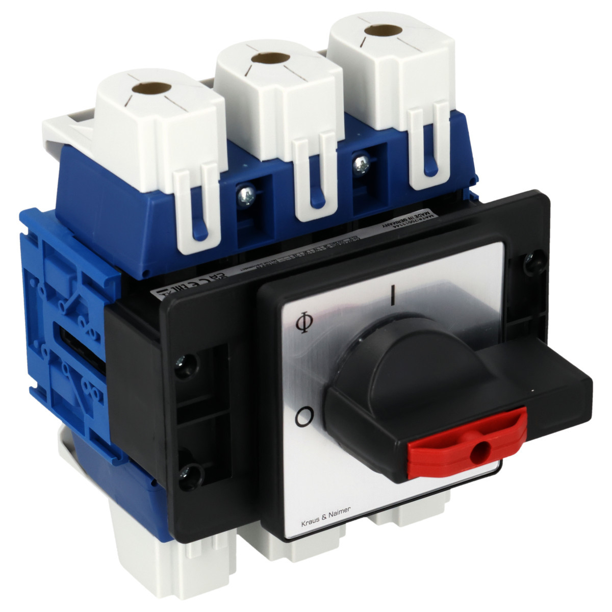Kraus & Naimer Hauptschalter Werkschakelaar 250a 3pol 90° 0-1 frontinb. 4-gats bev. ip66/67