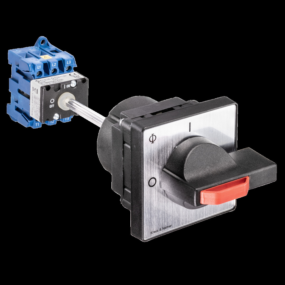 Kraus & Naimer Hauptschalter Werkschakelaar 25a 3pol 90° 0-1 bodemmon. 4-gats ip40