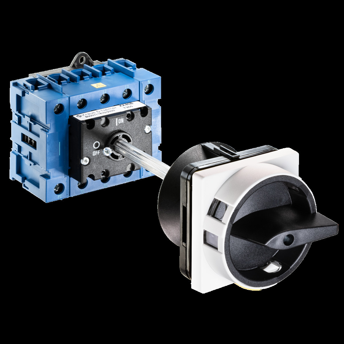 Kraus & Naimer Hauptschalter Werkschakelaar 40a 4pol 90° 0-1 bodemmon. 4-gats ip40