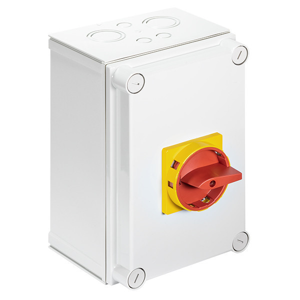 Kraus & Naimer Hauptschalter Nood/Uitschak. 6polig 0-1 80a opbouw ip65 verg. GR. R/G