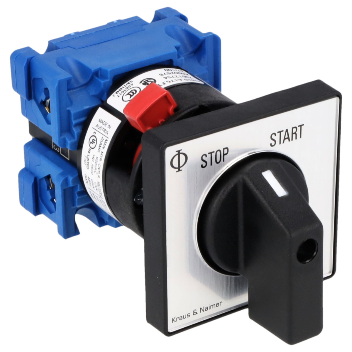 Kraus & Naimer Momentary start stop switch Stop> <start impuls 20a 1pol. centr. ip66