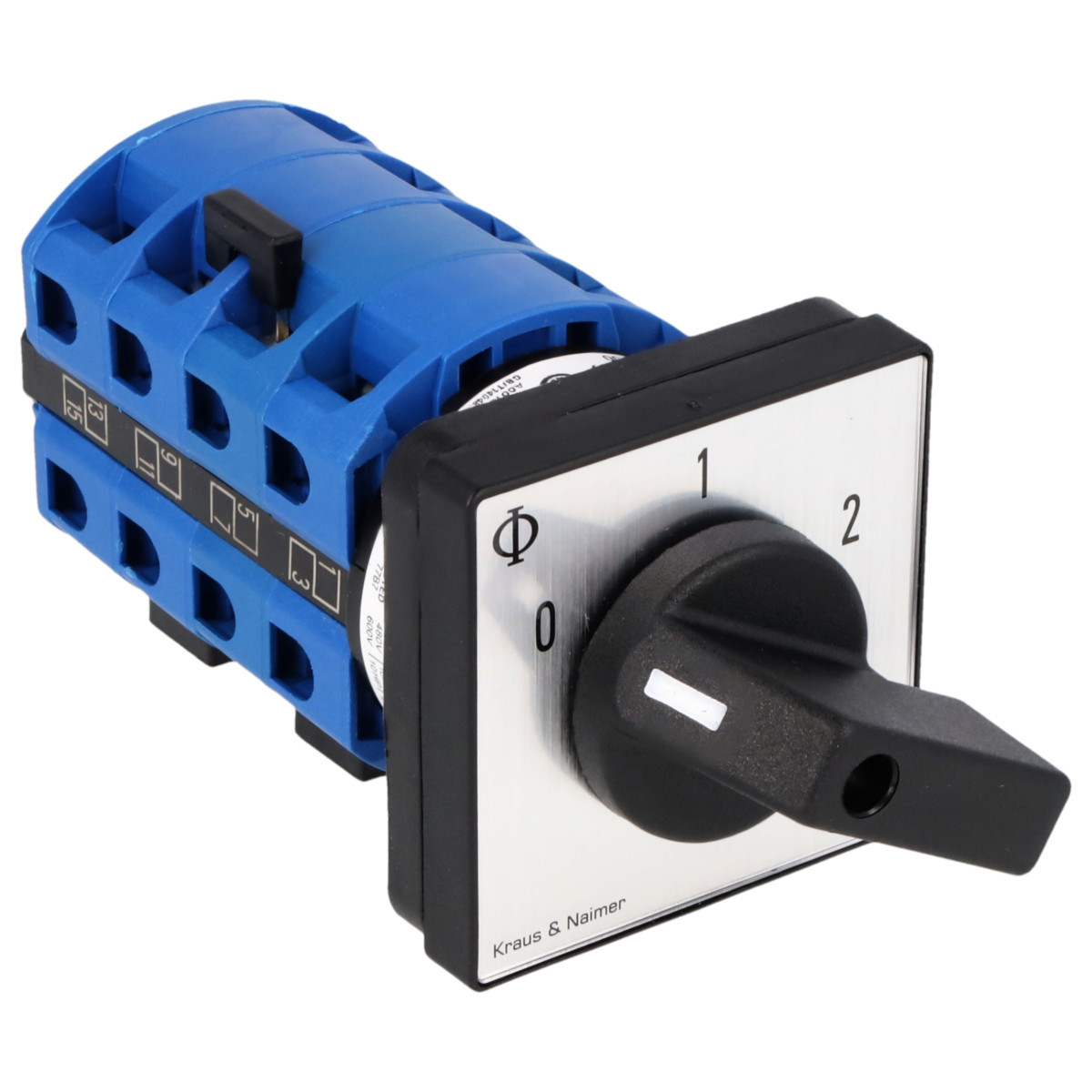 Kraus & Naimer Motor switch Dahlanderschak. 25a 60° 0-1-2 frontinb. 4-gats bev. ip40