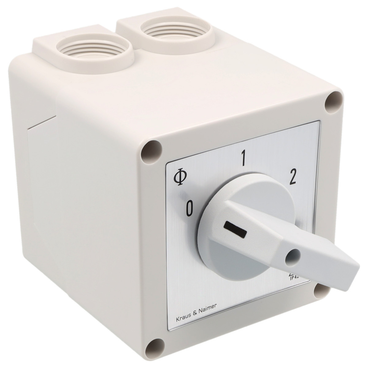 Kraus & Naimer Motor switch Dahlanderschak. 25a 60° 0-1-2 in behuizing ip42.