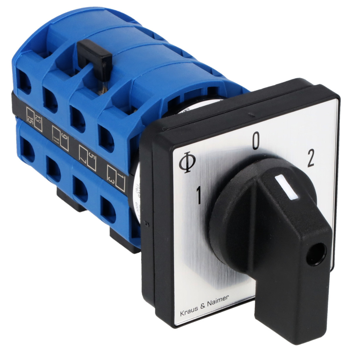 Kraus & Naimer Motor switch Dahlanderschak. 25a 60° 1-0-2 frontinb. 4-gats bev. ip40