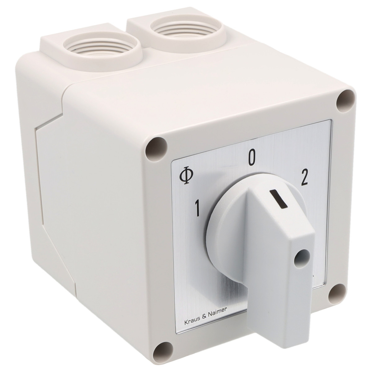 Kraus & Naimer Motor switch Dahlanderschak. 25a 60° 1-0-2 in behuizing ip42.