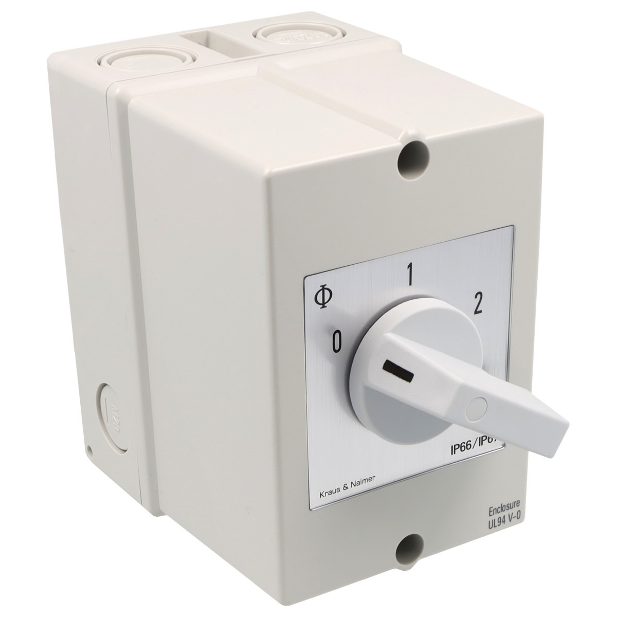 Kraus & Naimer Motor switch Dahlanderschak. 32a 60° 0-1-2 in behuizing ip66/67