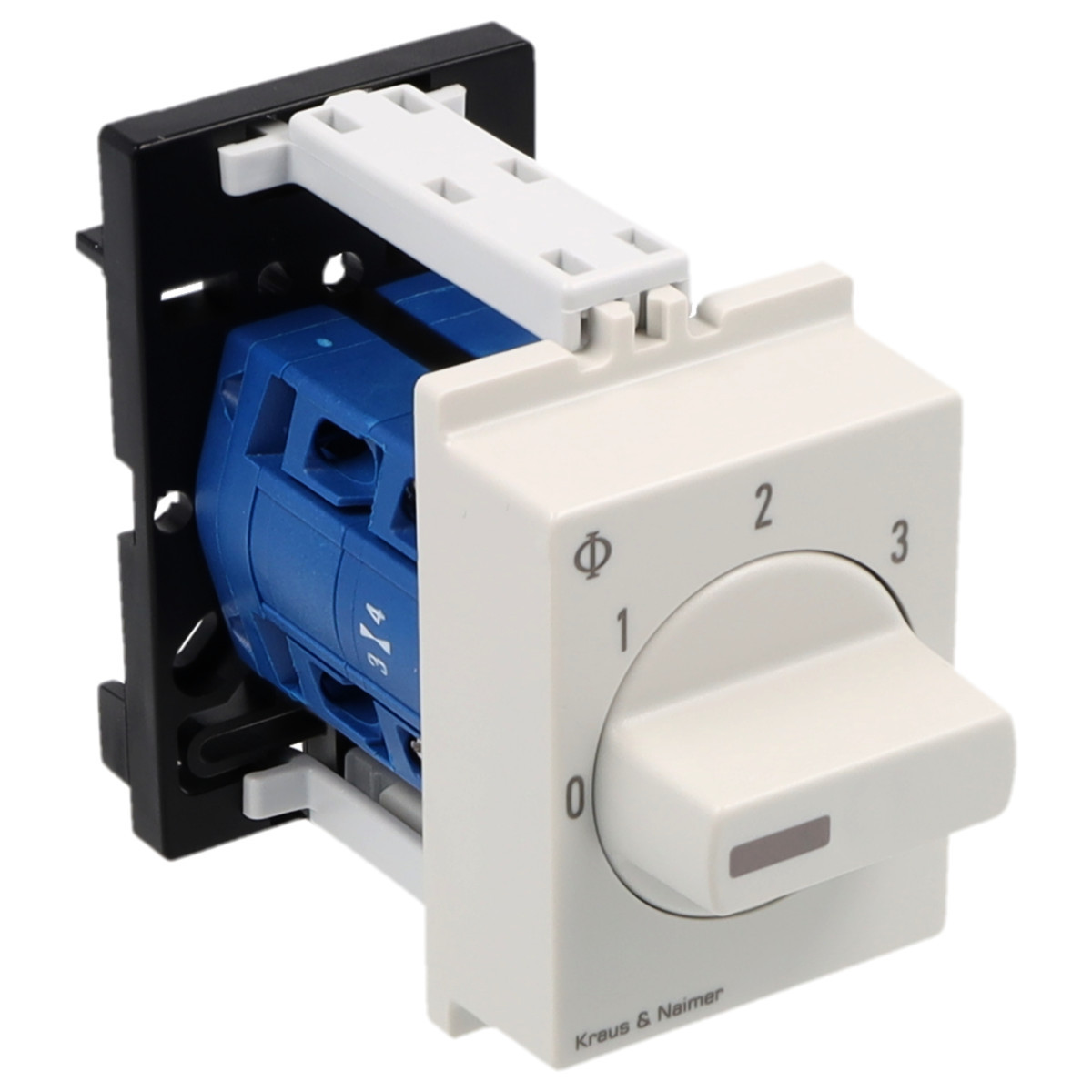 Kraus & Naimer Multi-step switch Stappenschakelaar 10a 1pol 45° 0-1-2-3 dinrail mont.