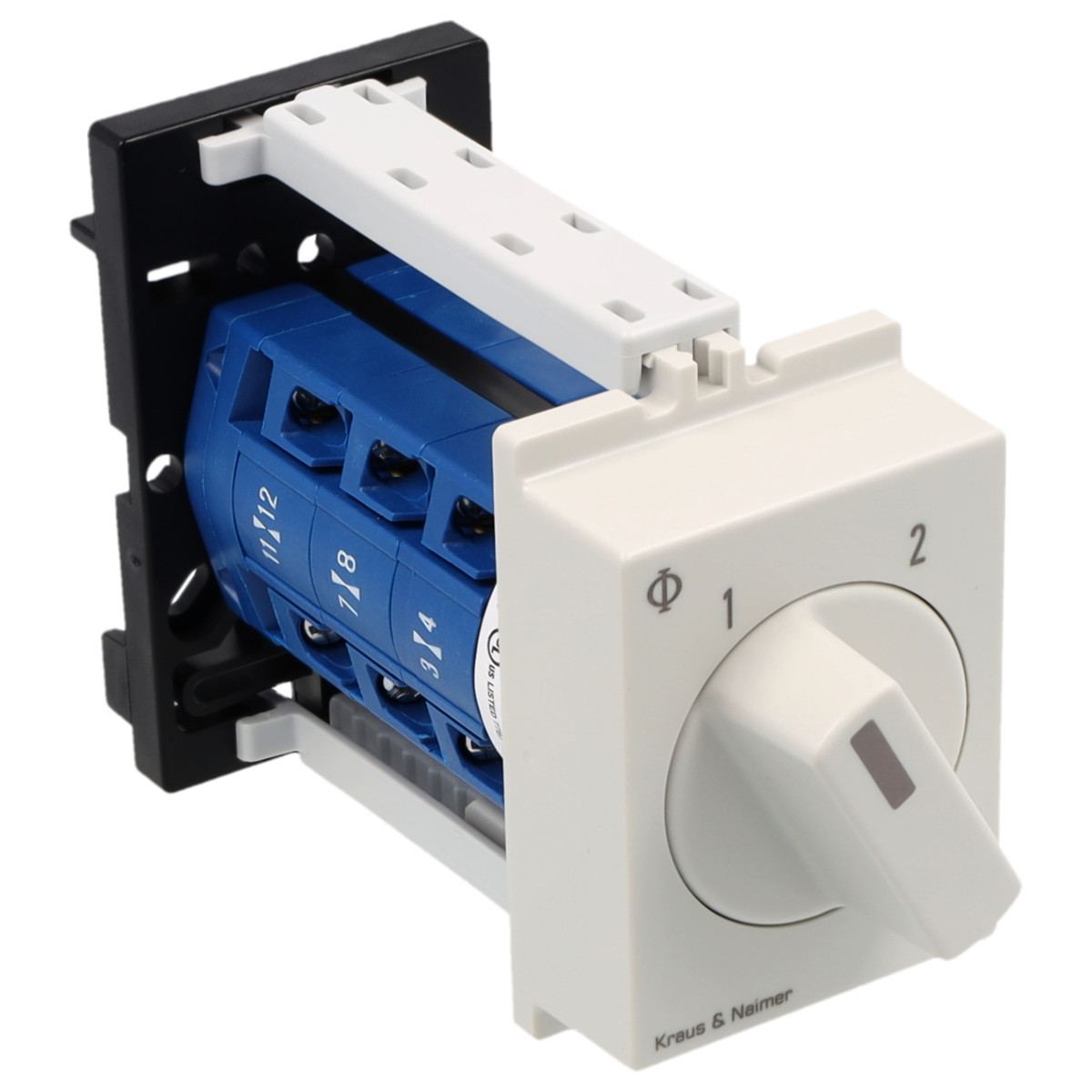 Kraus & Naimer Multi-step switch Stappenschakelaar 10a 1pol 60° 1->5 dinrail mont.