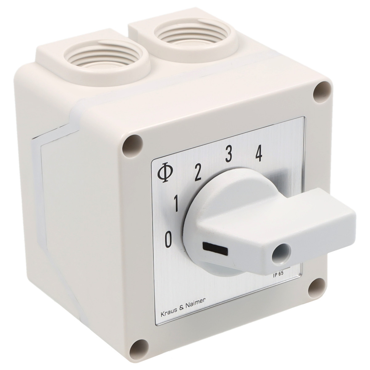 Kraus & Naimer Multi-step switch Stappenschakelaar 20a 1pol 30° 0->4 in behuizing ip42