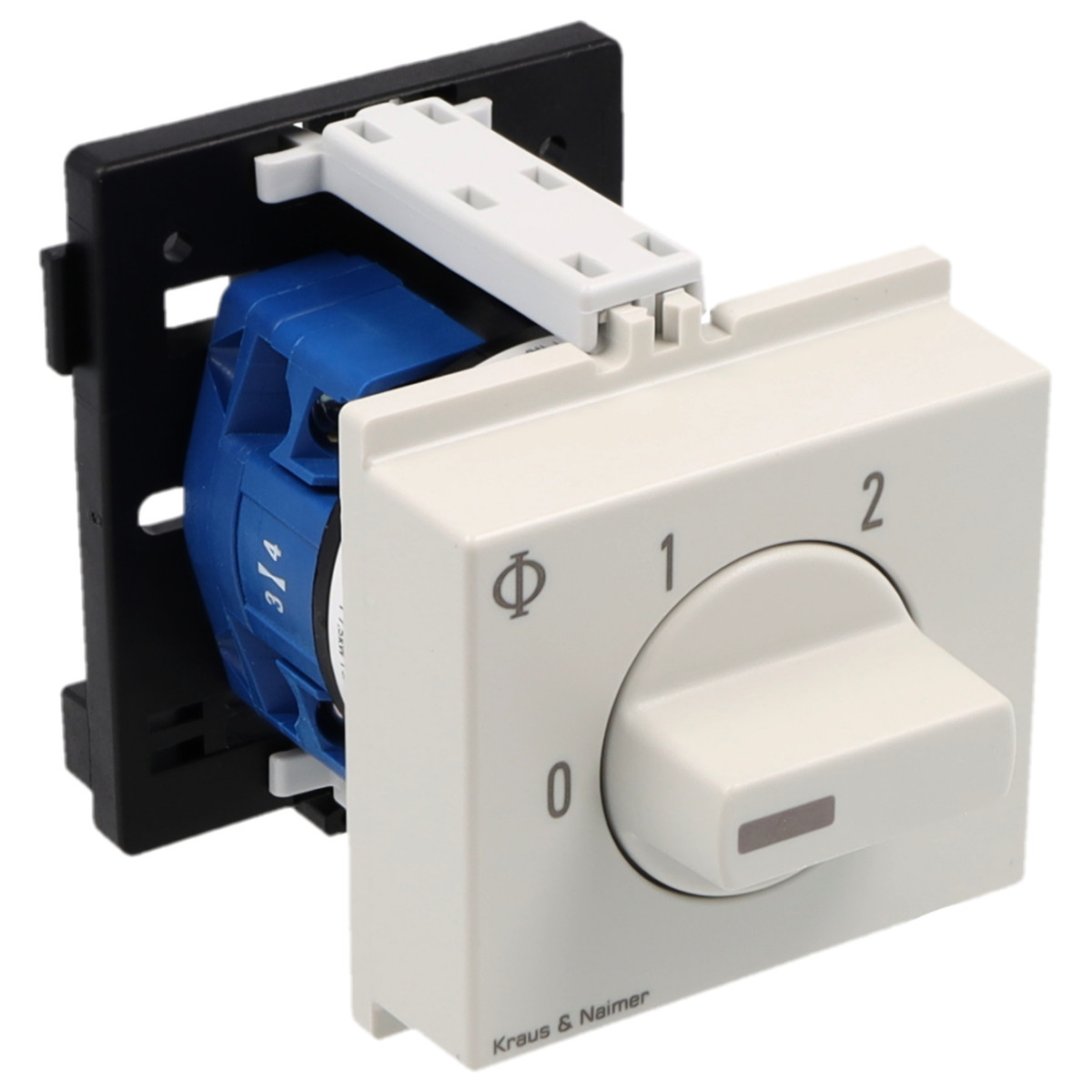 Kraus & Naimer Multi-step switch Stappenschakelaar 20a 1pol 60° 0-1-2 dinrail mont.