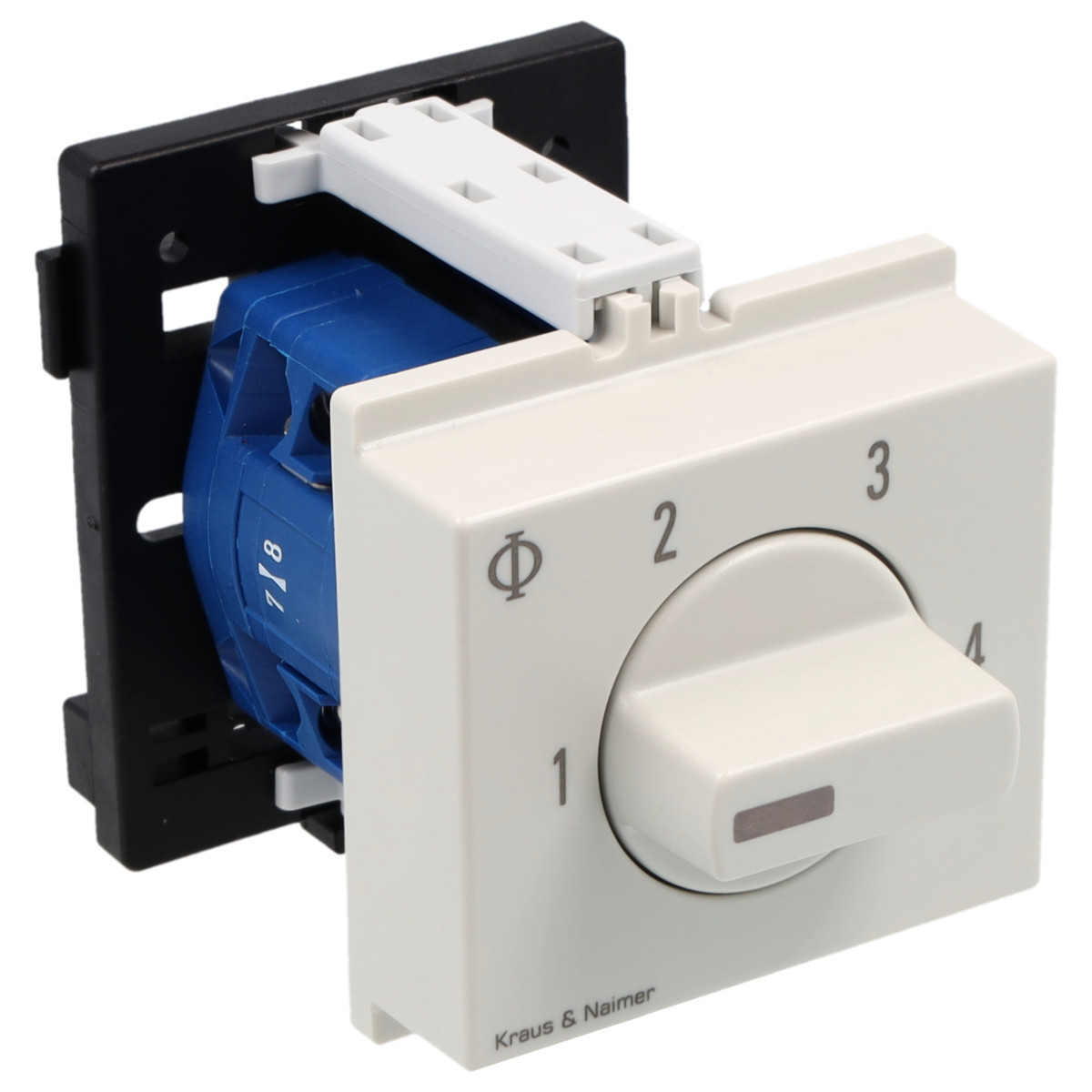 Kraus & Naimer Multi-step switch Stappenschakelaar 20a 1pol 60° 1-2-3-4 dinrail mont.