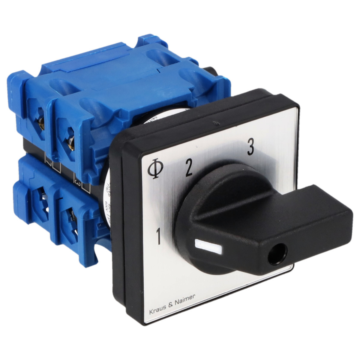 Kraus & Naimer Multi-step switch Stappenschakelaar 20a 1pol 60° 1-2-3 frontinb. 4-gats bev. ip40