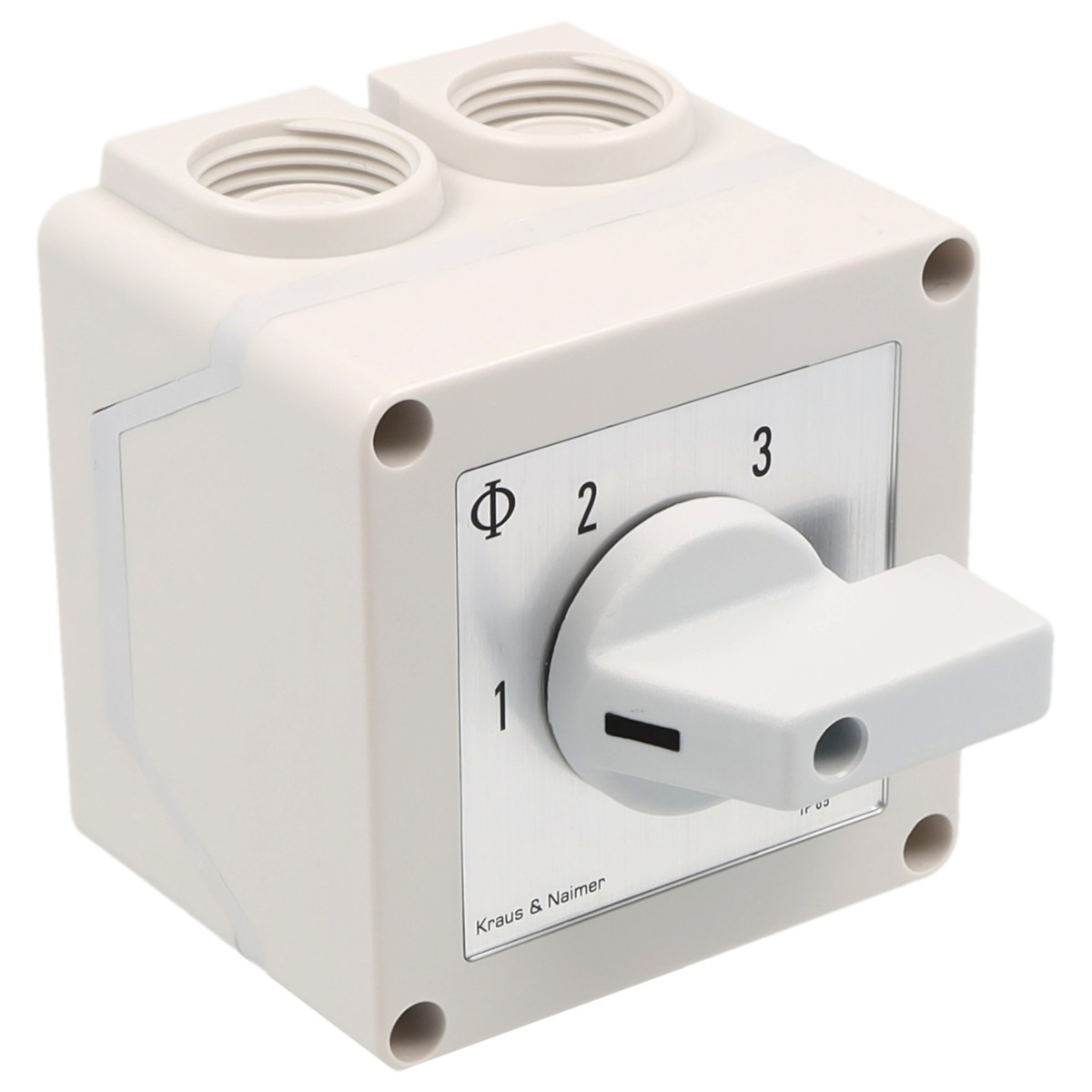 Kraus & Naimer Multi-step switch Stappenschakelaar 20a 1pol 60° 1-2-3 in behuizing ip42