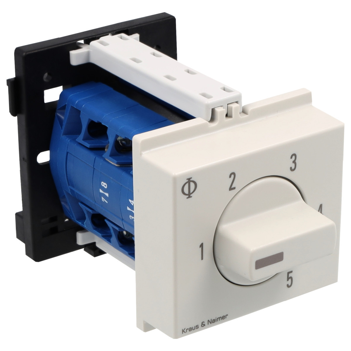 Kraus & Naimer Multi-step switch Stappenschakelaar 20a 1pol 60° 1->5 dinrail mont.
