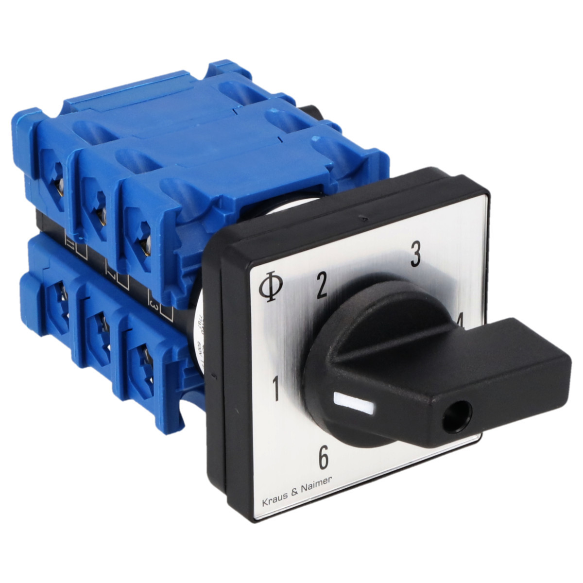 Kraus & Naimer Multi-step switch Stappenschakelaar 20a 1pol 60° 1->6 frontinb. 4-gats bev. ip40