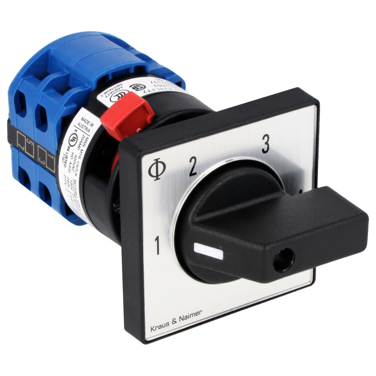 Kraus & Naimer Multi-step switch Stappenschakl. 20a 1pol. 60° 1-4 centr. ip66