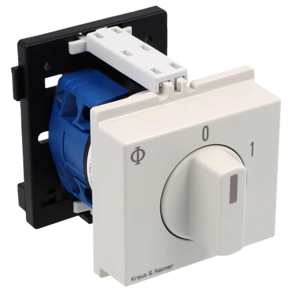 Kraus & Naimer ON/OFF switch Aan/Uitschak. 20a 1pol 60° 0-1 dinrail mont.