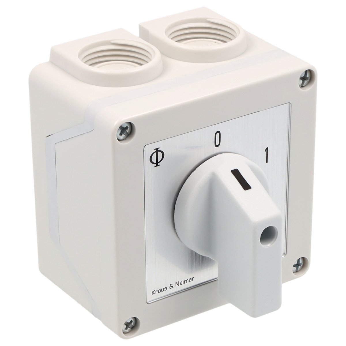 Kraus & Naimer ON/OFF switch Aan/Uitschak. 20a 1pol 60° 0-1 in behuizing ip42