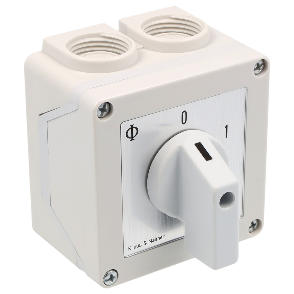 Kraus & Naimer ON/OFF switch Aan/Uitschak. 20a 2pol 60° 0-1 in behuizing ip42