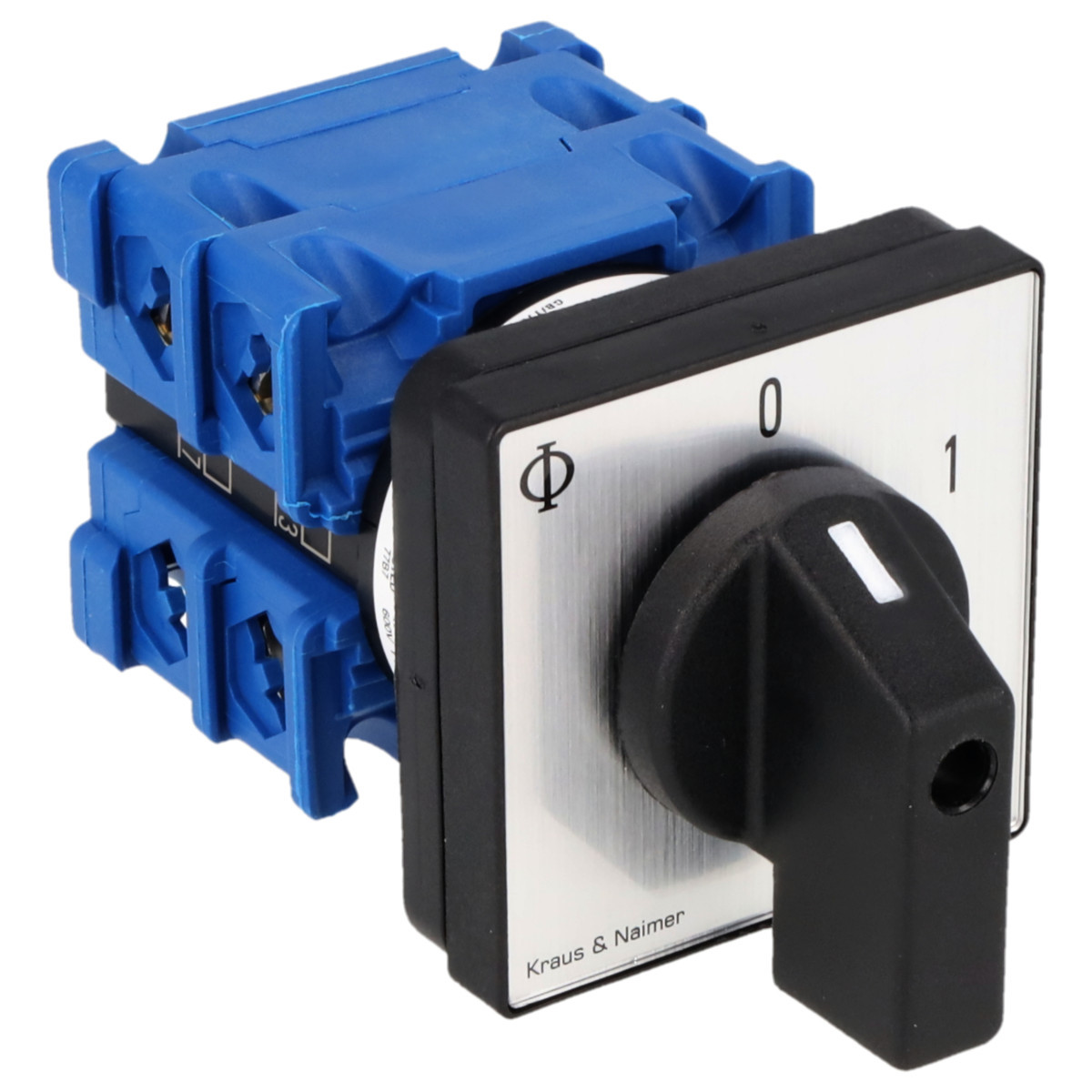 Kraus & Naimer ON/OFF switch Aan/Uitschak. 20a 3pol 60° 0-1 frontinb. 4-gats bev. ip40