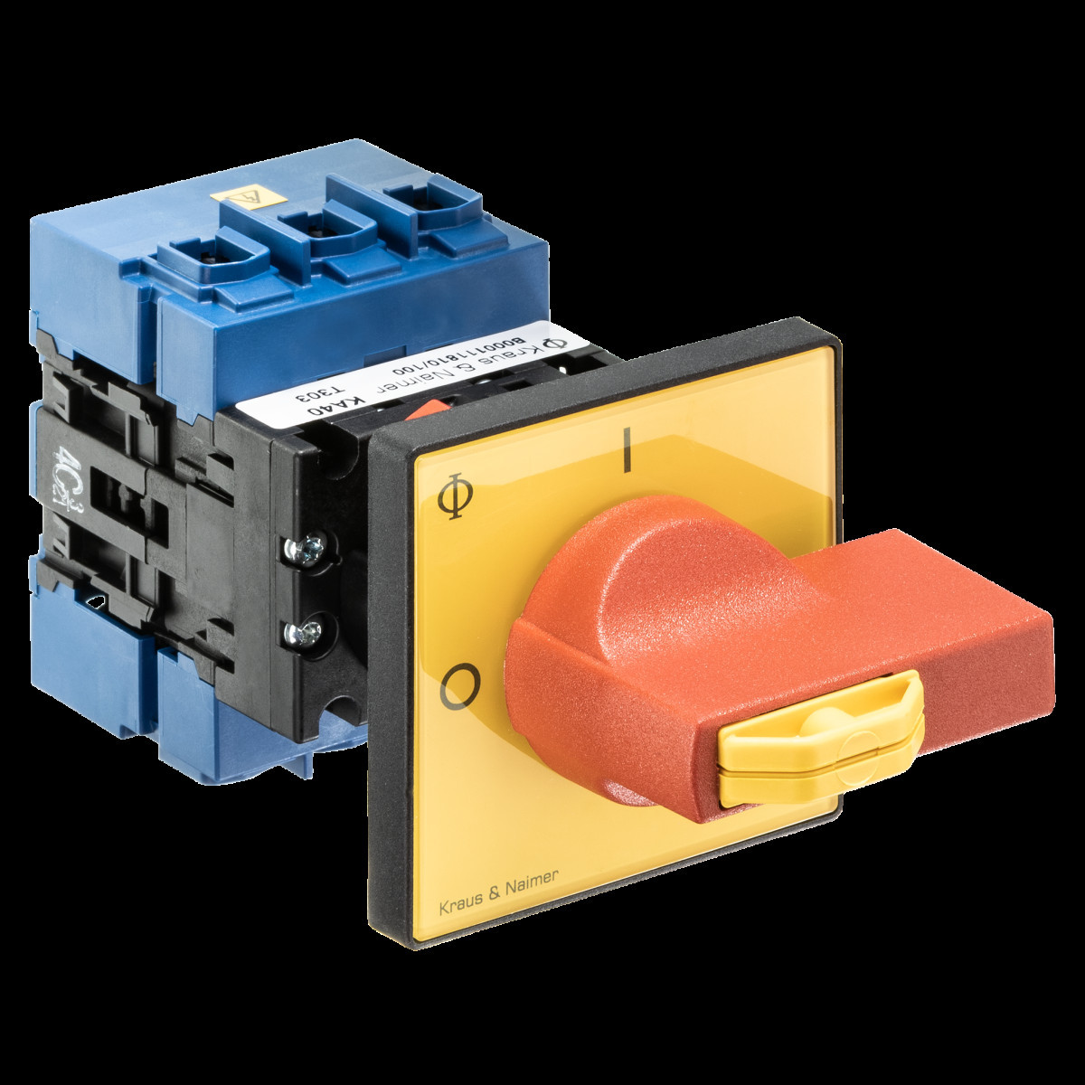 Kraus & Naimer ON/OFF switch Nood/Uitschak. 63a 3pol 90° 0-1 ip66/67/69K