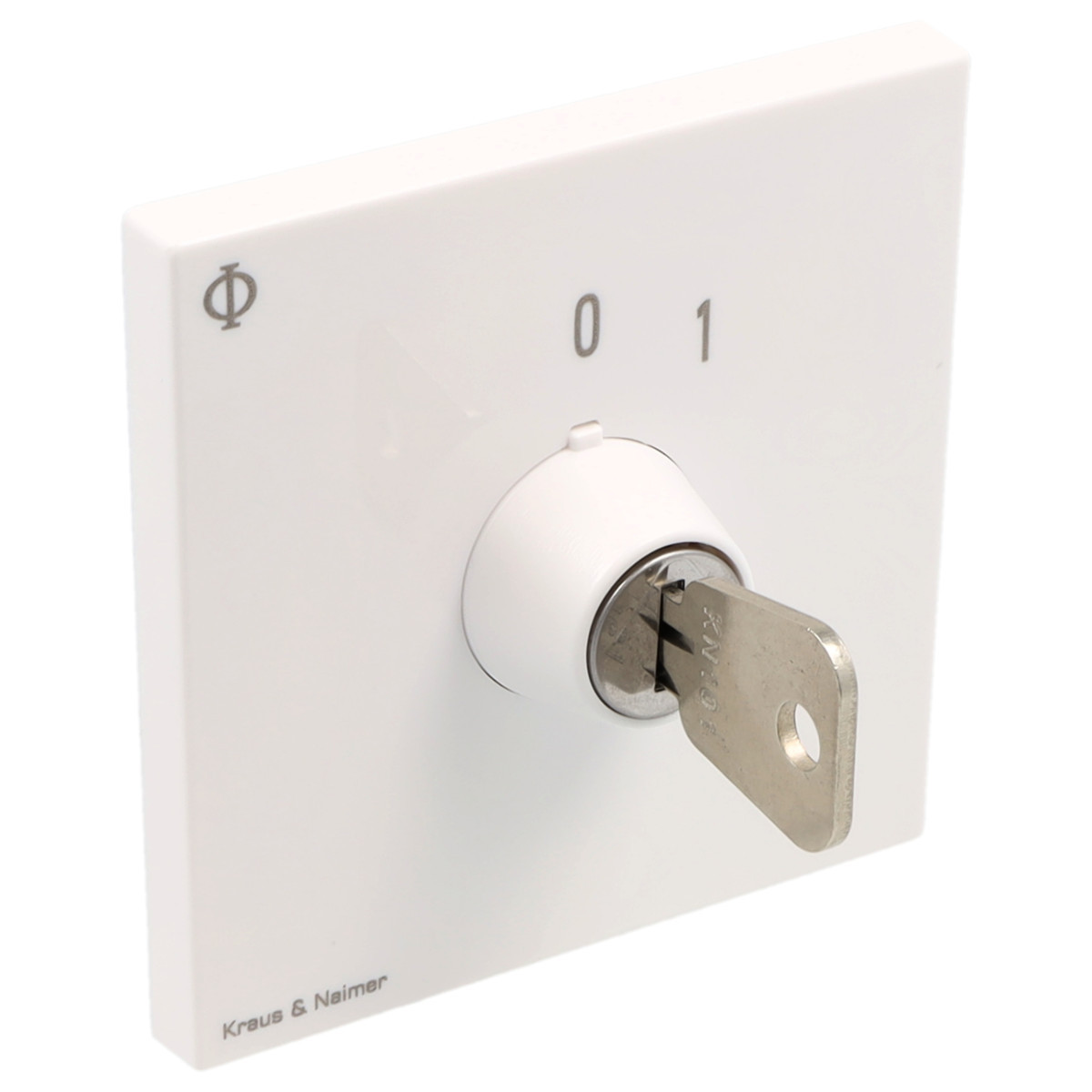 Kraus & Naimer ON/OFF switch Sleutelschakelaar 20a 1pol 90° 0-1 ip40
