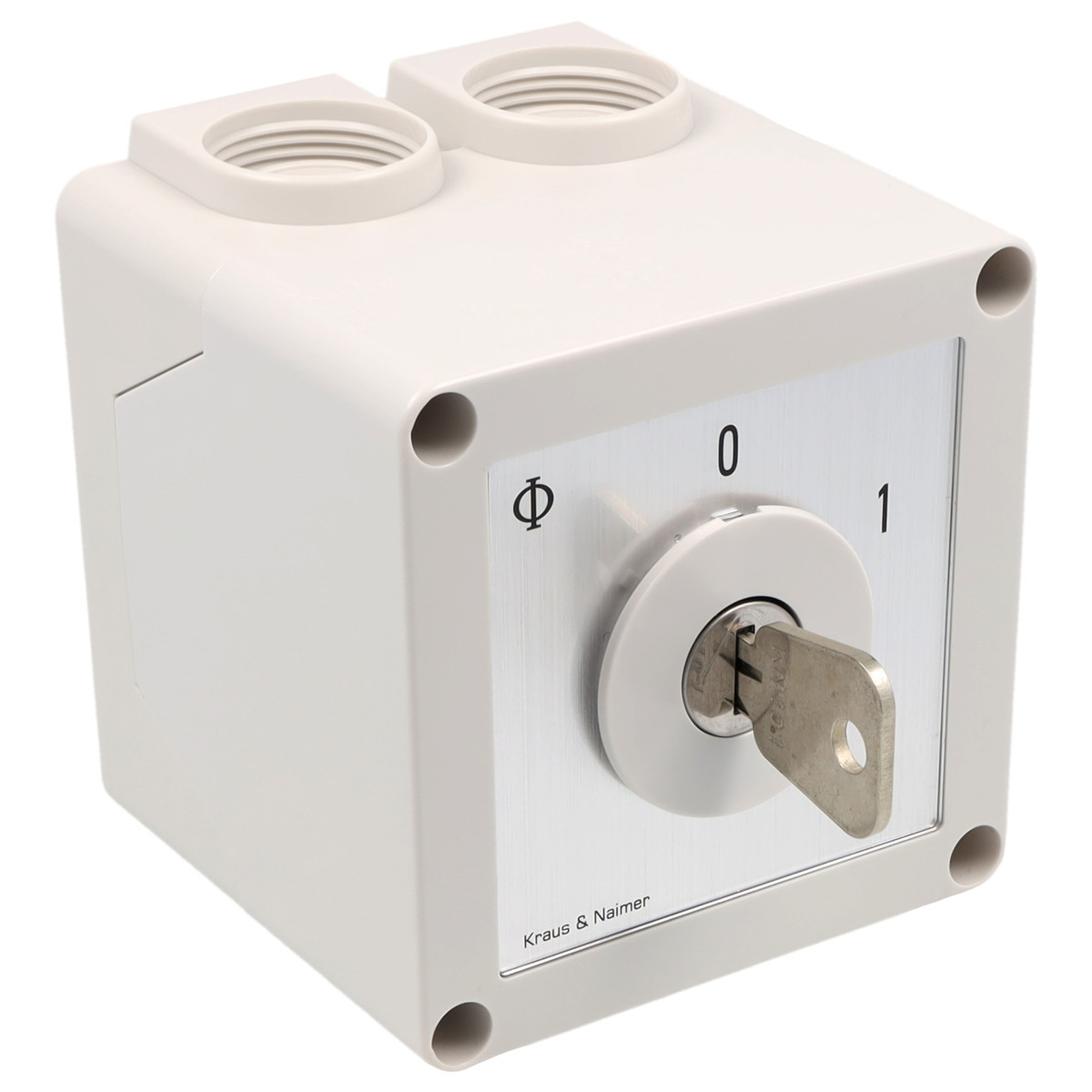 Kraus & Naimer ON/OFF switch Sleutelschakelaar 25a 1pol 60° 0-1 in behuizing ip42
