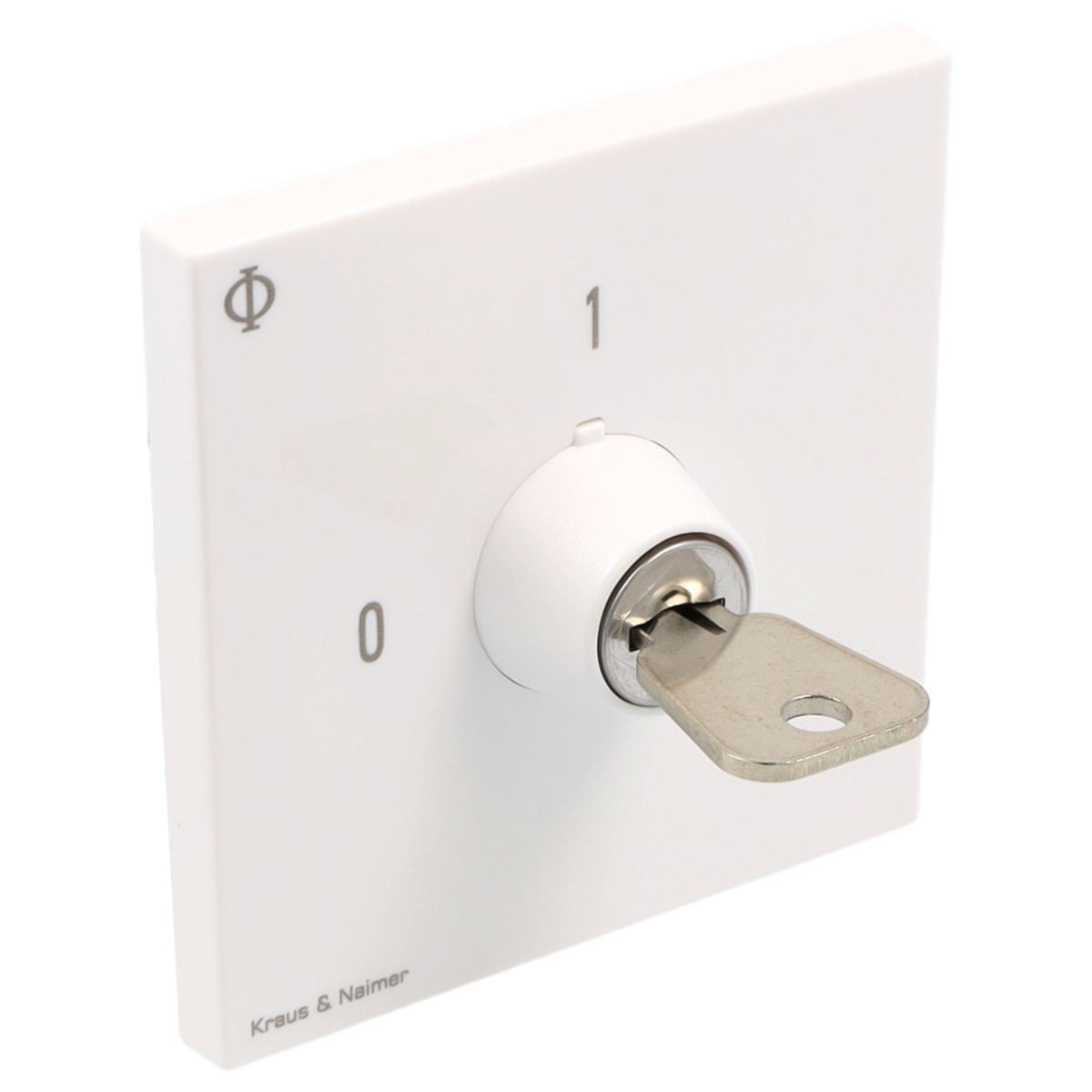 Kraus & Naimer ON/OFF switch Sleutelschakelaar Aan/uit 20a 1pol 90° 0-1 ip40