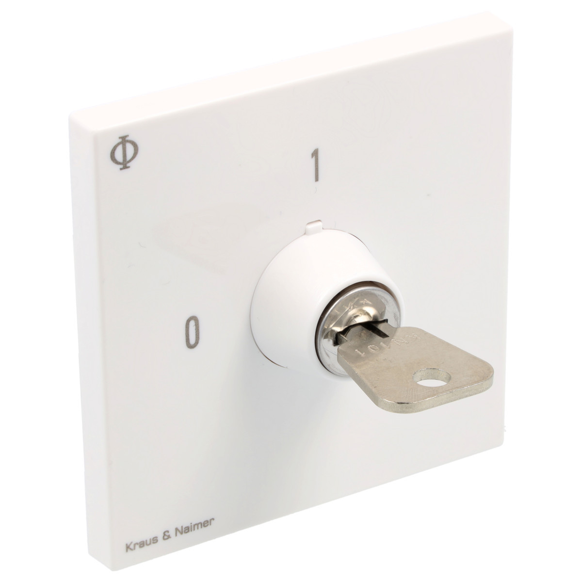 Kraus & Naimer ON/OFF switch Sleutelschakelaar Aan/uit 20a 2pol 90° 0-1 ip40