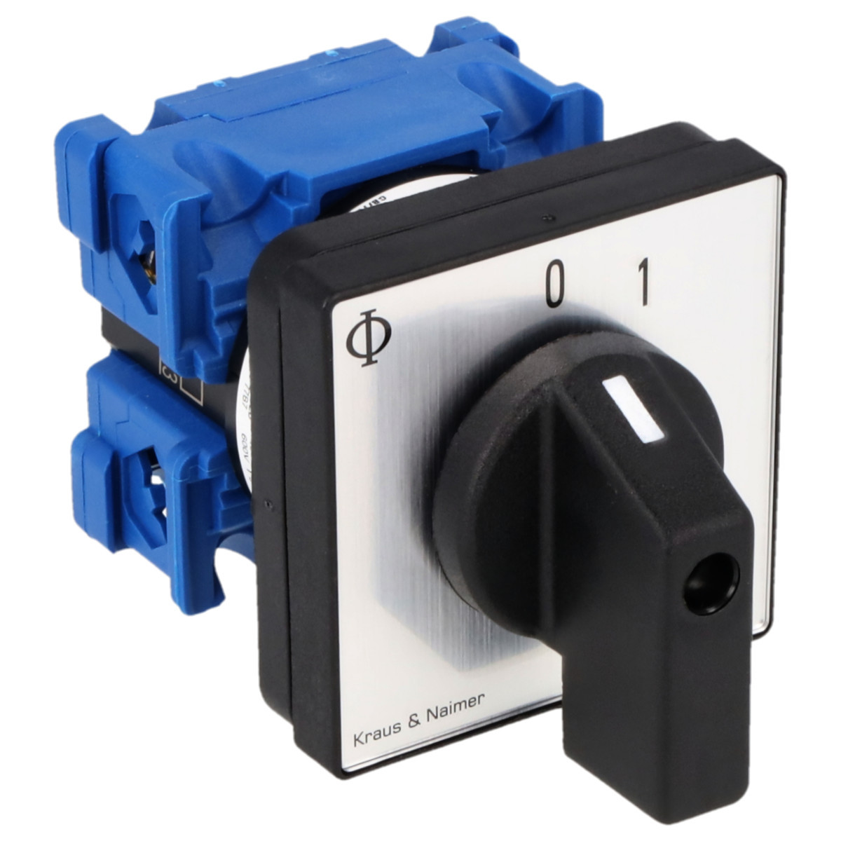 Kraus & Naimer ON/OFF switch Uitschakelaar Met tip 20a 1pol 90° 0-1 frontinb. 4-gats bev. ip40