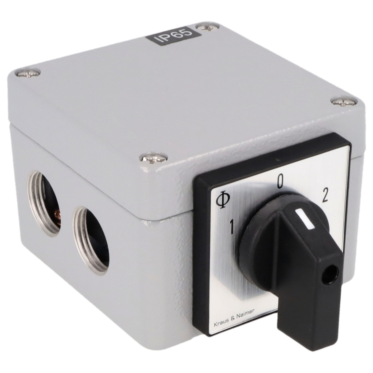 Kraus & Naimer Reversing changeover switch Motoromkeerschak. 20a 3pol 60° 1-0-2 ip65