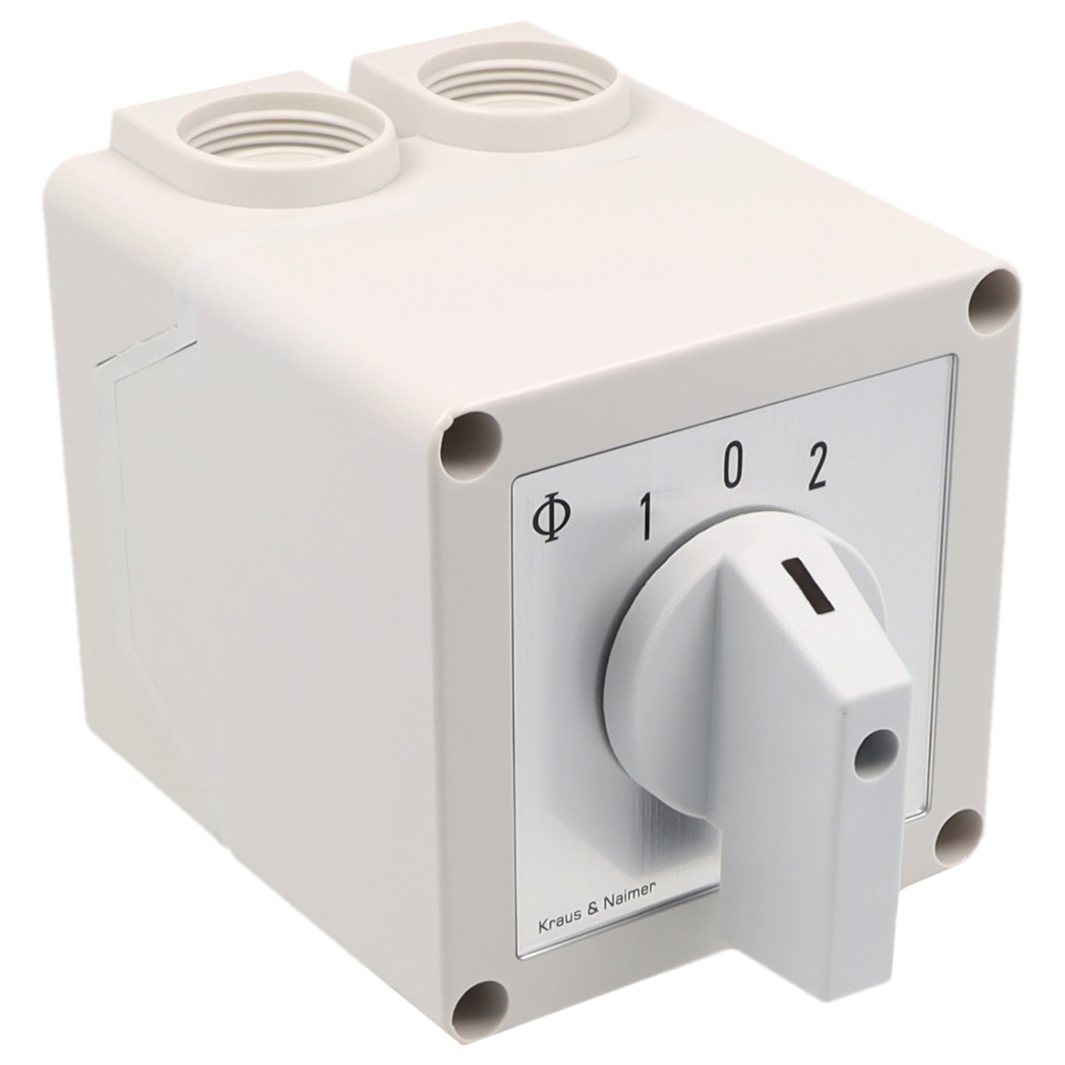 Kraus & Naimer Reversing changeover switch Motoromkeerschak. 25a 3pol 30° 1-0-1 in behuizing ip42