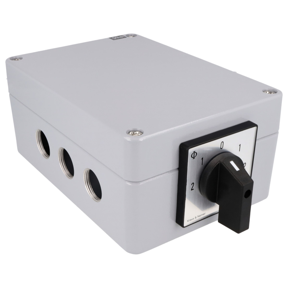 Kraus & Naimer Reversing motor switch Motoromkeerschak. 25a 45° 2-1-0-1-2 in behuizing ip65