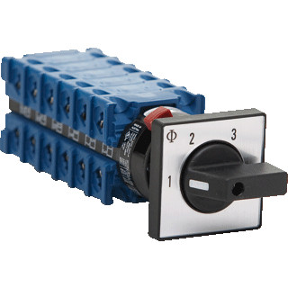 Kraus & Naimer Besturingsschakelaar Stappenschakl. 20a 3pol. 60° 1-4 frontinb. centr. ip66