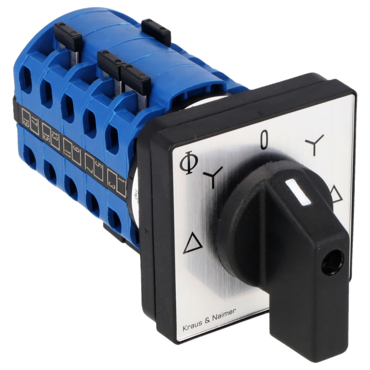 Kraus & Naimer Star-delta switch Ster-Driehoekschakelaar 20a 45° frontinb. 4-gats bev. ip40