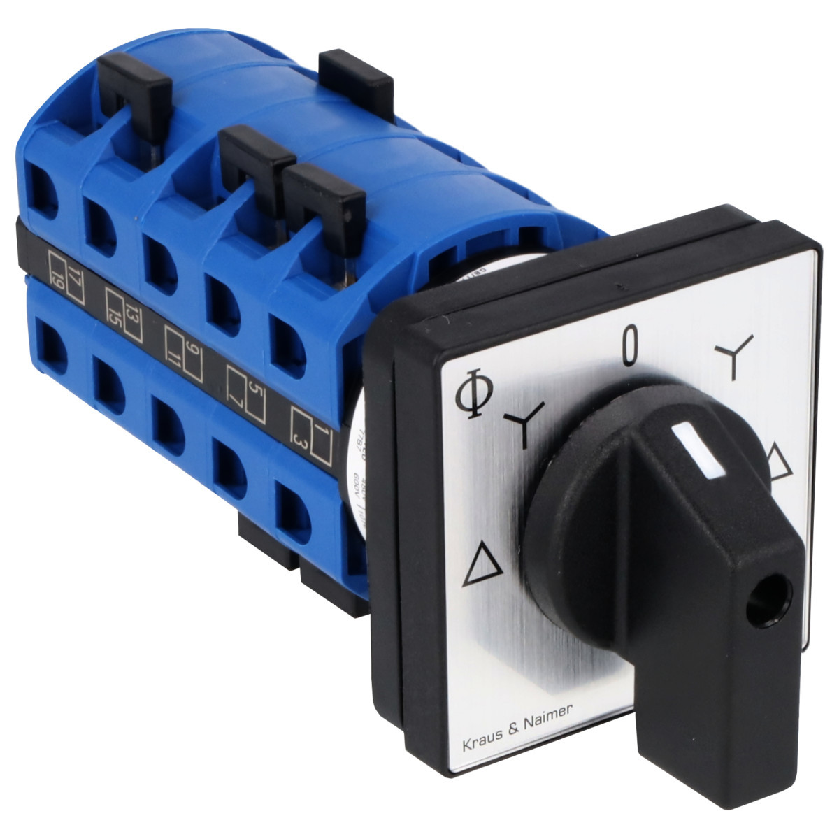 Kraus & Naimer Star-delta switch Ster-Driehoekschakelaar 25a 45° frontinb. 4-gats bev. ip40