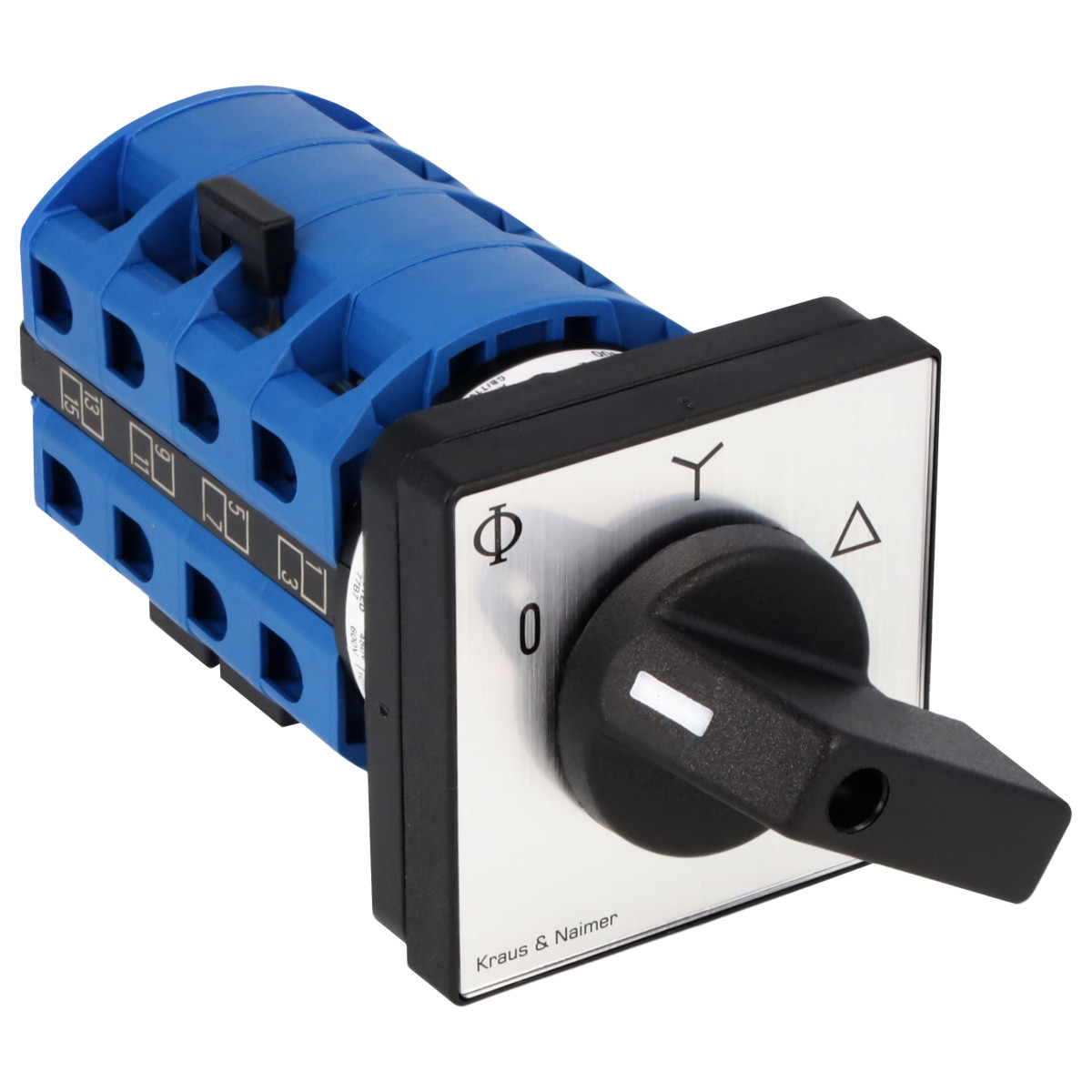 Kraus & Naimer Star-delta switch Ster-Driehoekschakelaar 25a 60° 0-ster-driehoek frontinb. 4-gats bev.