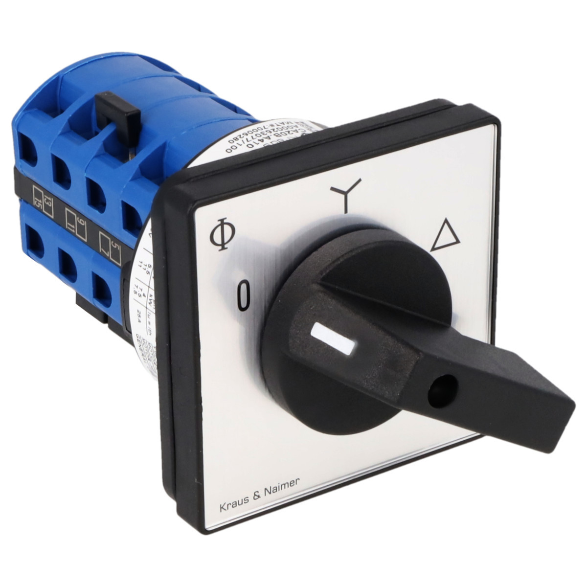 Kraus & Naimer Star-delta switch Ster-Driehoekschakelaar 25a 60° 0-ster-driehoek frontinb. 4-gats bev