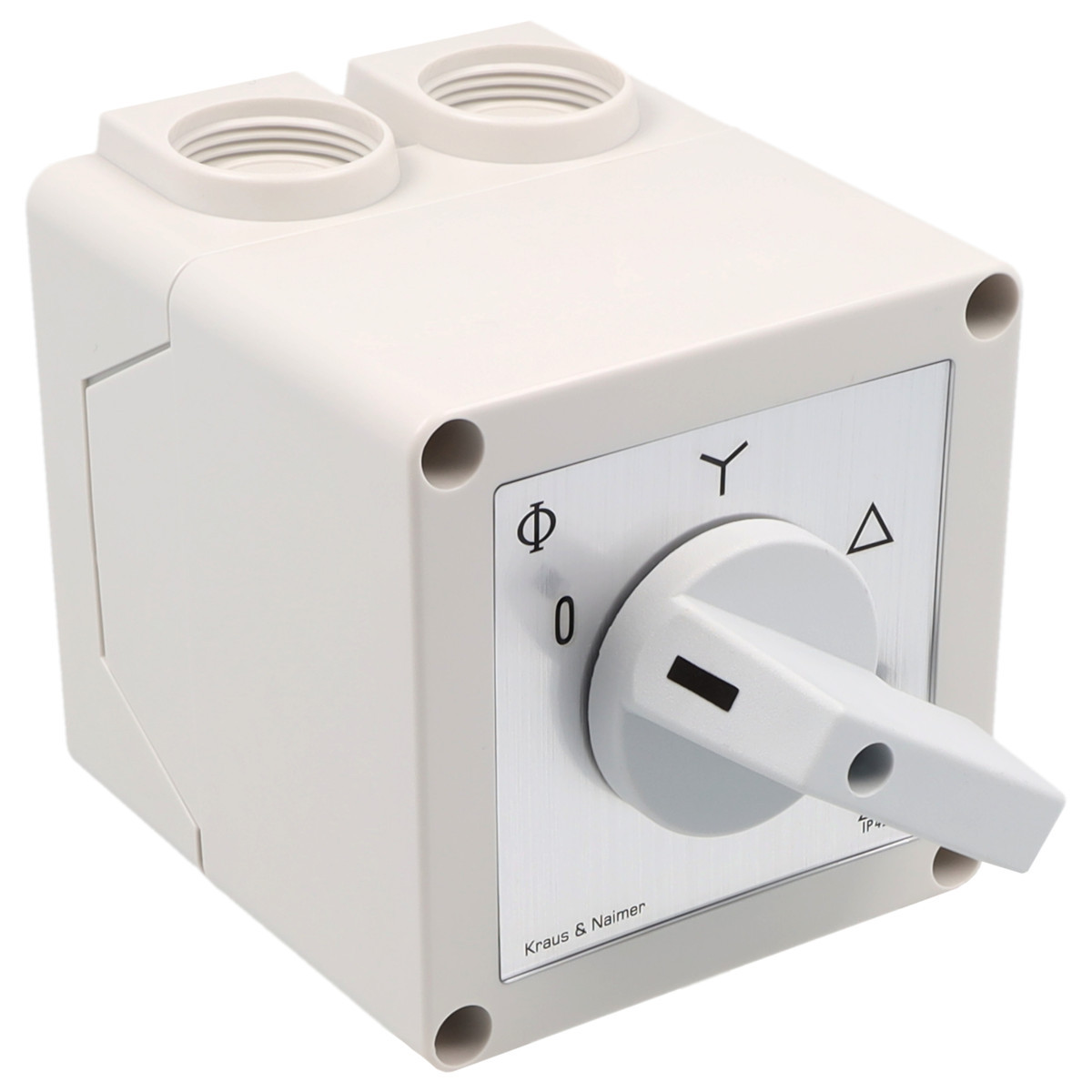 Kraus & Naimer Star-delta switch Ster-Driehoekschakelaar 25a 60° 0-ster-driehoek in behuiz. ip42.