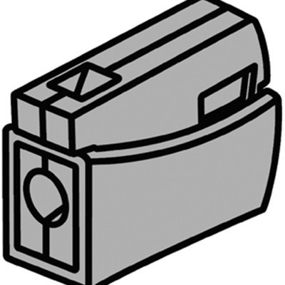 Klemko Lasklemmen Lasklem TBV aansluiting lampen enkelvoudig, grijs