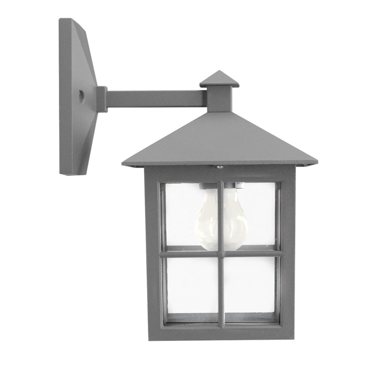KS Arlano wandlamp e27 buitenlamp wand staalgrijs