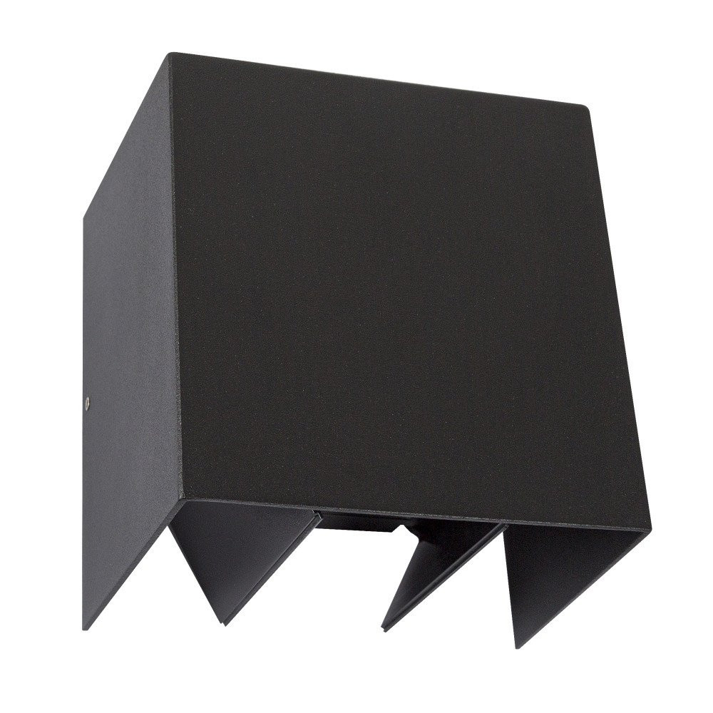 KS Channel ii up & downlighter 2x3w buitenlamp wand spot zwart