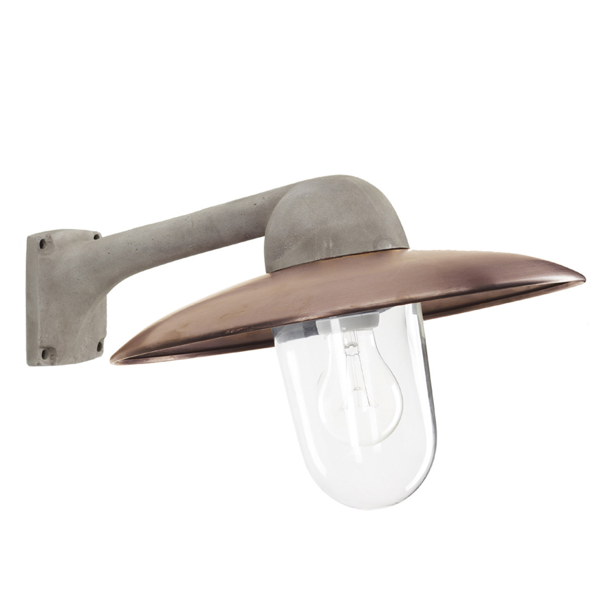 KS Fabrique wandlamp e27 buitenlamp wand aluminium - koper