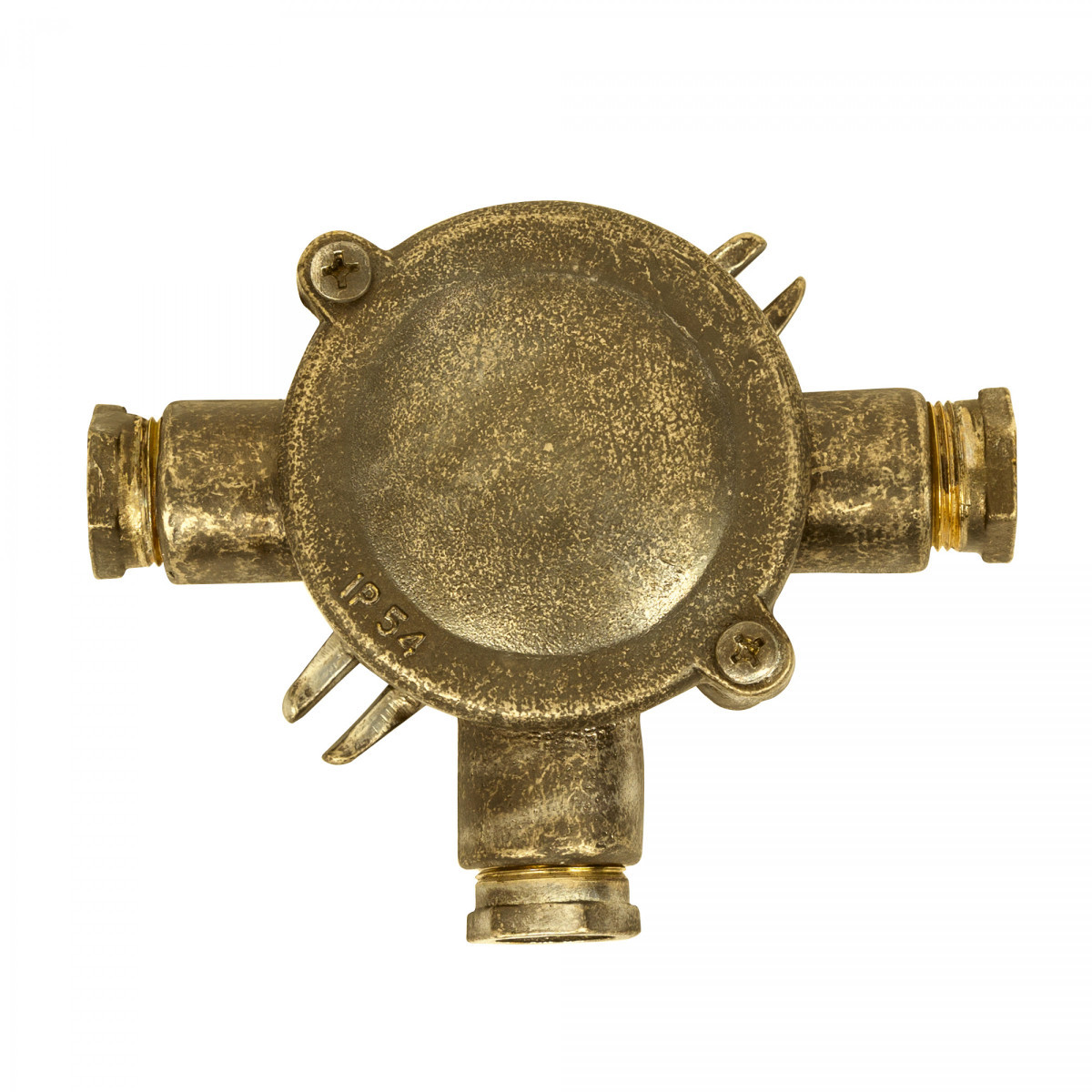 KS Jaren 30 lasdoos T verdeelstuk kabeldoos brons