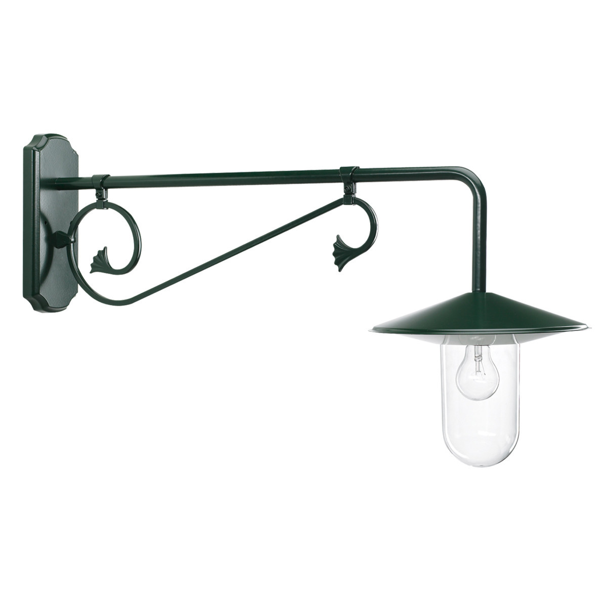 KS Louvre wandlamp lang e27 buitenlamp wand groen