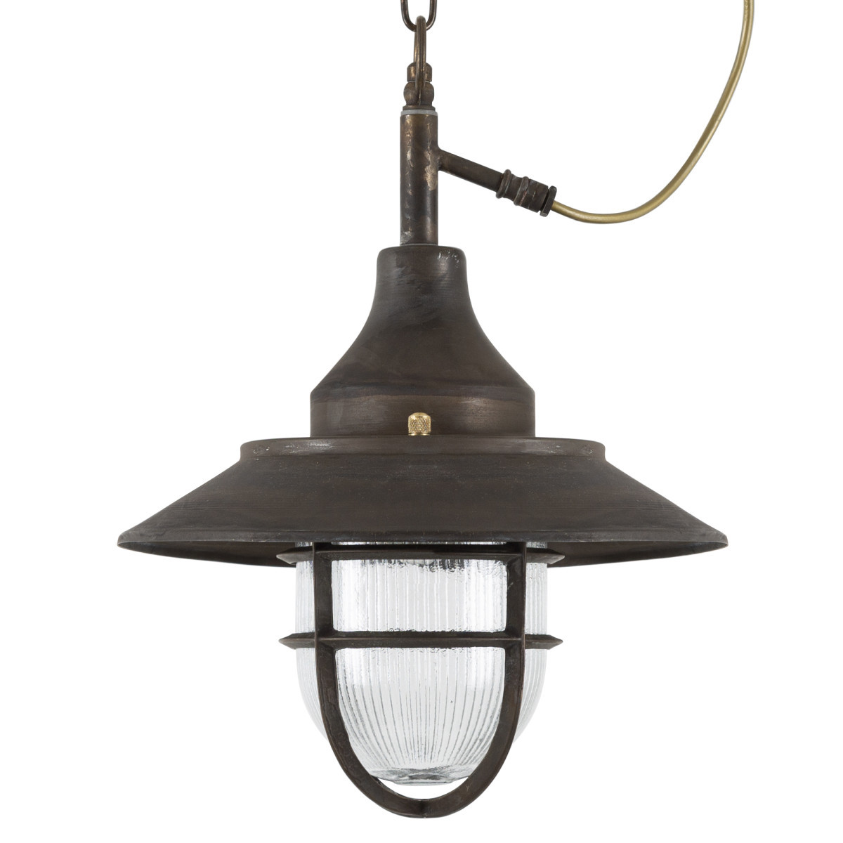KS Navy aan ketting e27 pendelarmatuur dark brass