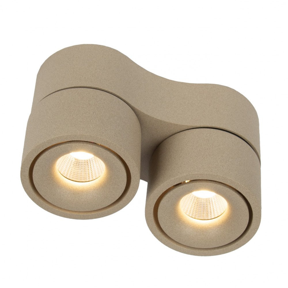 KS Ole 2 spot opbouw led richtbaar champagne