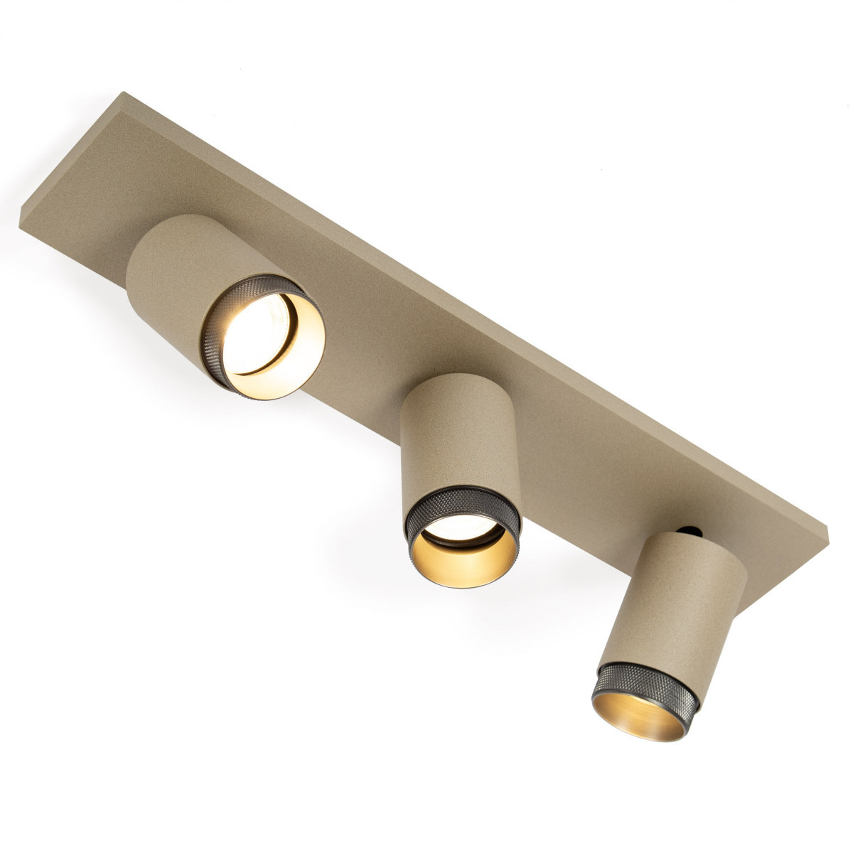 KS Scott 3 opbouwspot plafond 3xgu10 richtbaar champagne - zwart