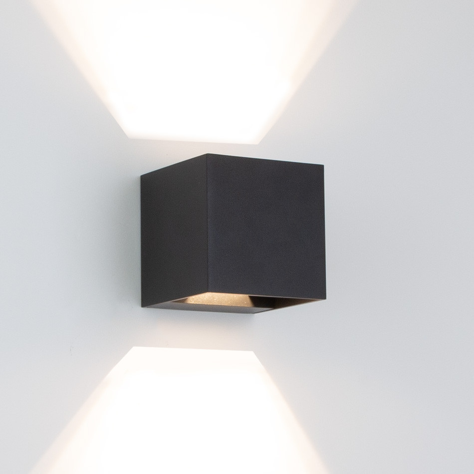 KS Shift up down wandlamp G9 shutter lichtbundel zwart